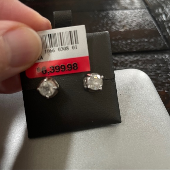 14k WG 2CTTW Studs - Picture 6 of 6